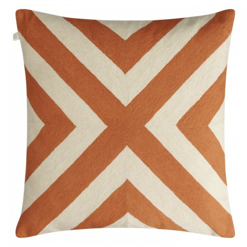 Impal Orange/Off White Cushion Cover